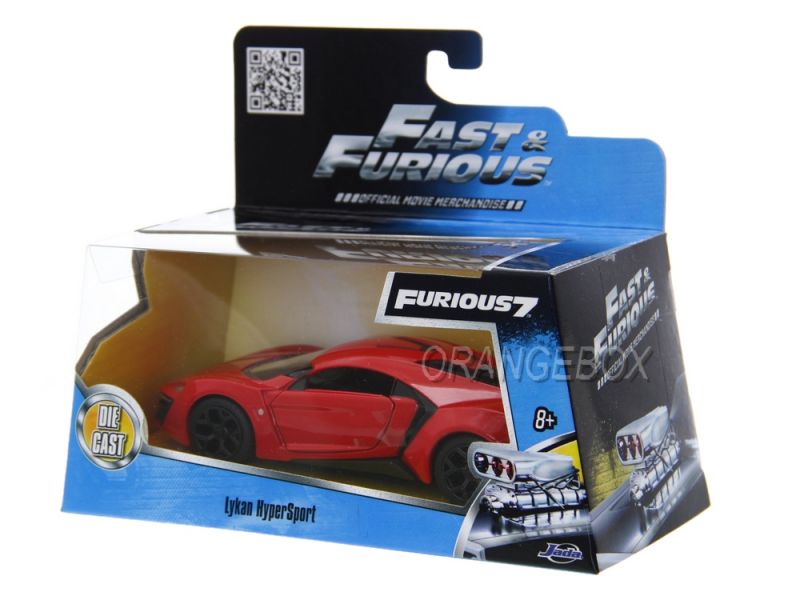 ホビーラジコン Jada 1/18 Scale Fast & Furious 7 Lykan Lykan Hypersport W Motors Supercar 2015 Velozes e Furiosos 7 Jada