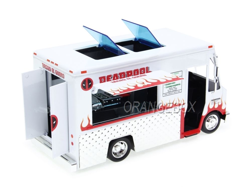 Deadpool Taco Truck com Figura em Metal 1:24 Jada Toys - 19 anos