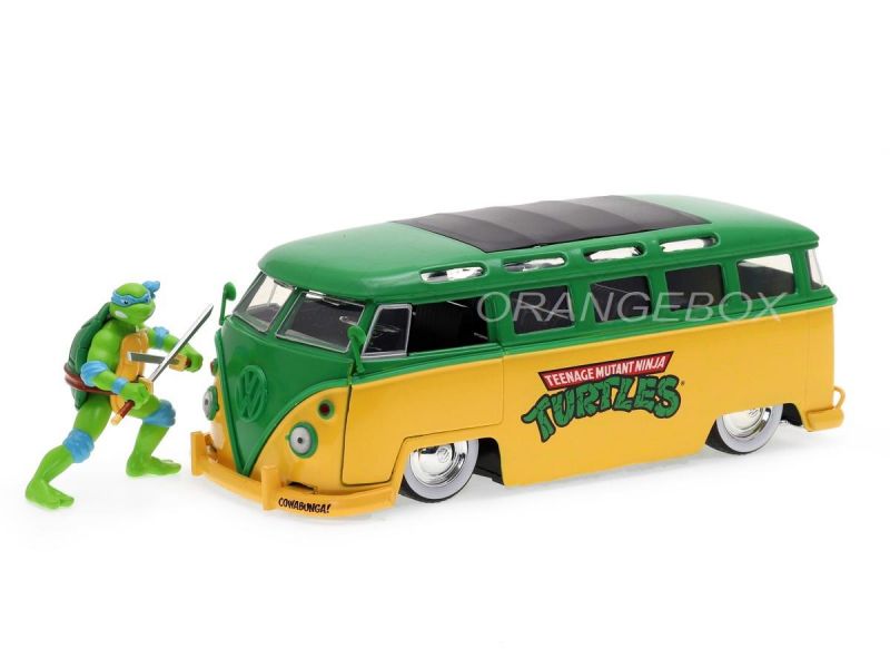 ミニカー BUBY art.1005 VOLKSWAGEN Volkswagen Kombi Pick-Up Bus 1962 Tartarugas Ninja + Figura