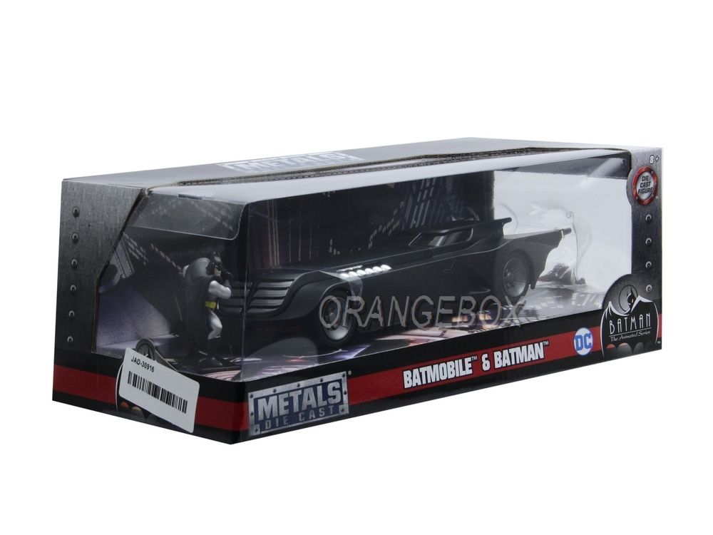Batmóvel The Animated Series + Figura Batman (em metal) Jada Toys