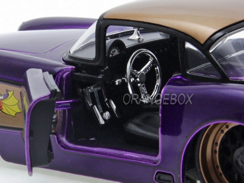 ギター BATGIRL CORVETTE DISTORTION Chevrolet Corvette 1957 + Batgirl DC Comics Bombshells Jada Toys 1