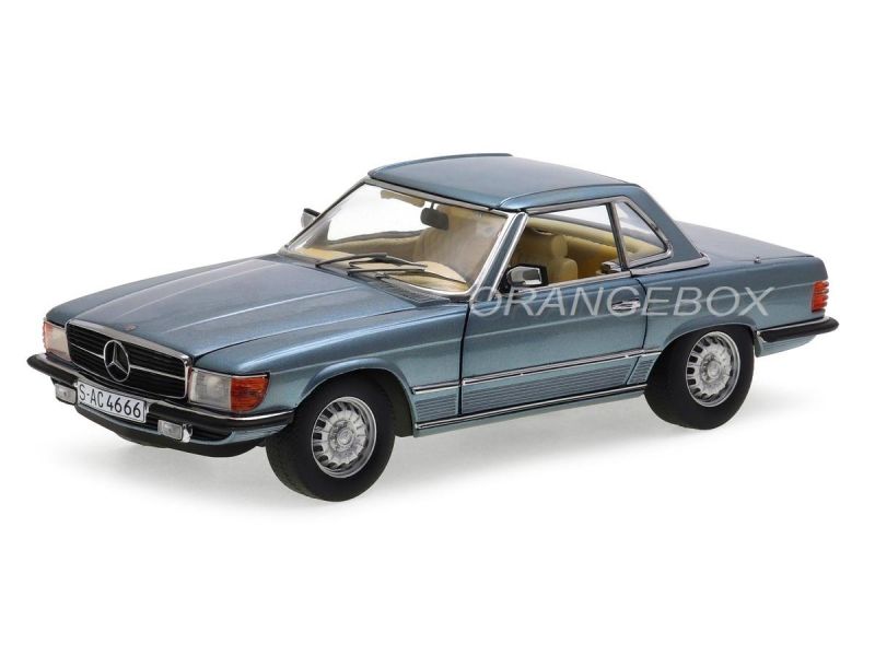 Mercedes Benz 350 SL 1977 Hard Top Sunstar 1:18 Azul - 20 anos