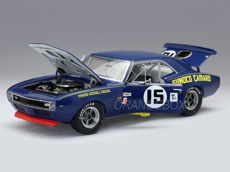 gmp 1/18 1967ペンスケレーシング カマロz28 中古 Chevrolet Camaro Z/28 1967 Sunoco Gmp 1:18 - 20 anos! Loja on-line