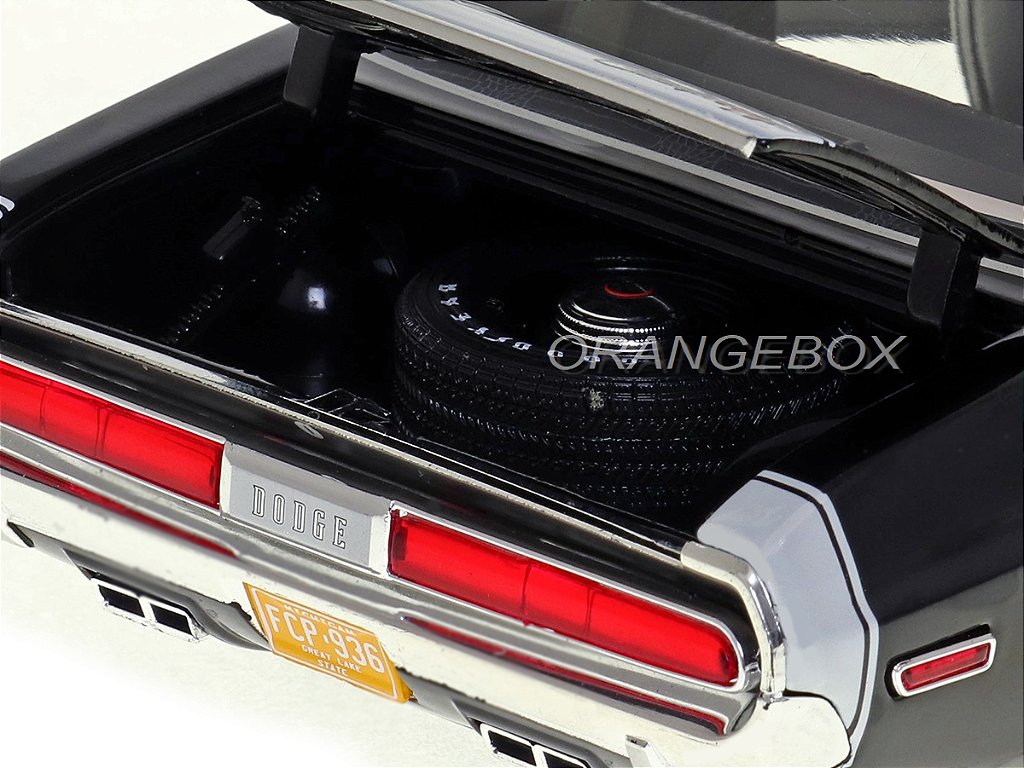 Dodge Challenger R/T 1970 1:18 Greenlight Preto - 20 anos! Loja on