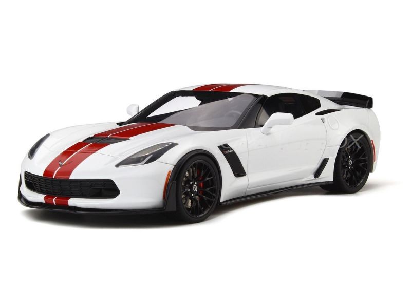 GT SPIRIT 1/18 シボレーコルベット C7 Z06 ホワイト/レッド Chevrolet Corvette C7 Z06 2017 1:18 GT Spirit - 20 anos! Loja on