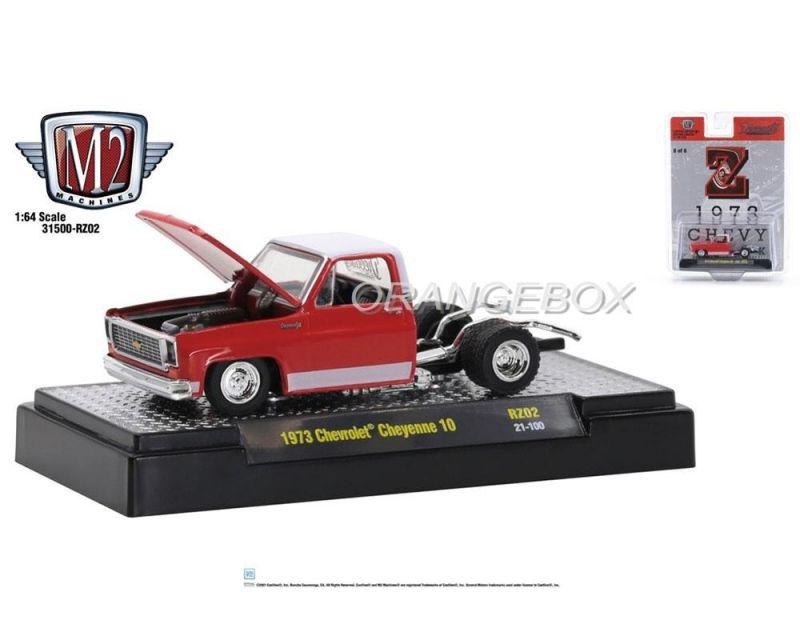Chevrolet Cheyenne 10 1973 RZ02 Z 1:64 M2 Machines Vermelho - 20
