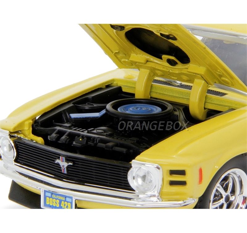 Ford Mustang Boss 429 1970 Motormax 1:24 Amarelo - 19 anos