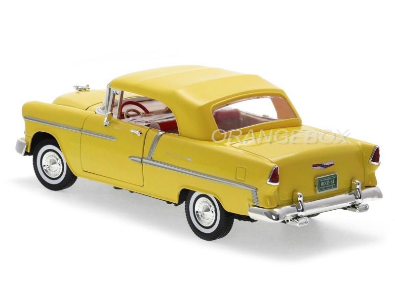 Chevrolet Bel Air 1955 Convertible Soft Top Motormax 1:18 Amarelo