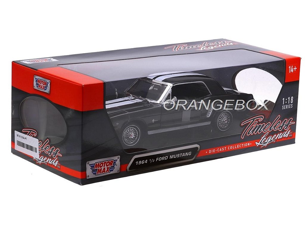 Ford Mustang 1/2 Hard Top 1964 1:18 Motormax Preto - 20 anos! Loja