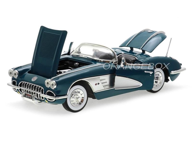 Chevrolet Corvette 1958 1:18 Motormax Verde - 20 anos! Loja on
