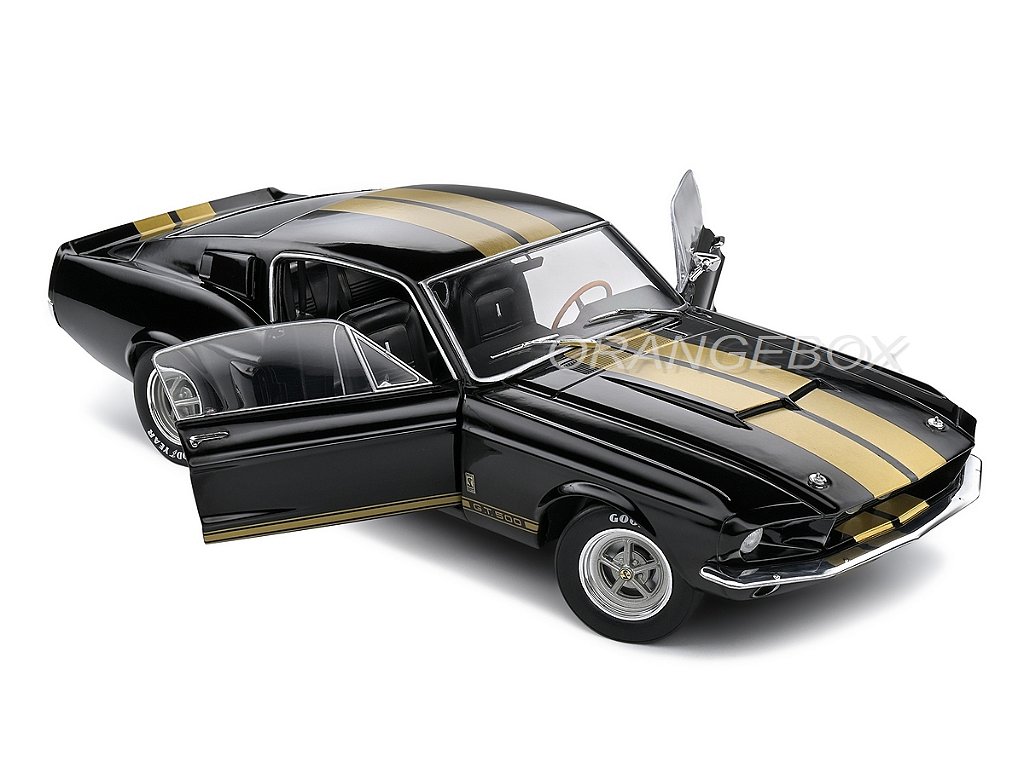 Mustang Shelby GT500 1967 1:18 Solido Preto - 20 anos! Loja on