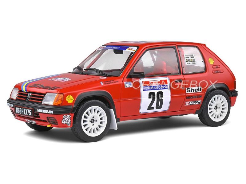 Peugeot 205 Rallye Tour de Corse 1990 1:18 Solido Vermelho - 20