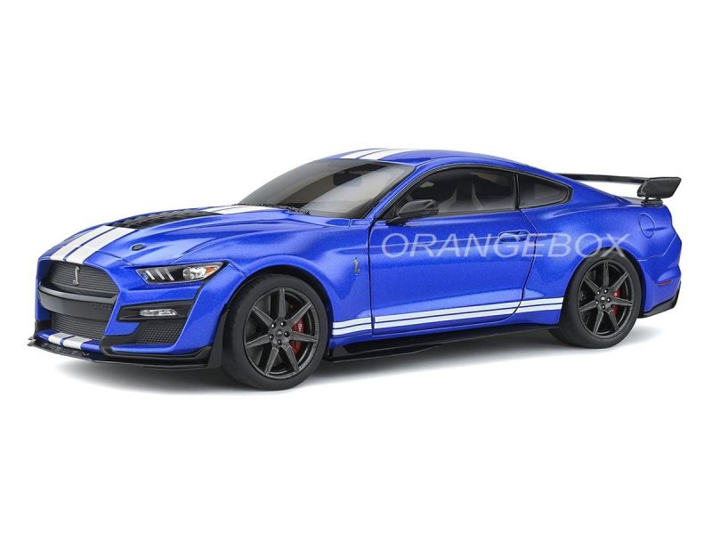 Ford Mustang FR500 1/18スケール ミニカー Ford Mustang GT500 Fast Track 2020 1:18 Solido Azul - 20 anos