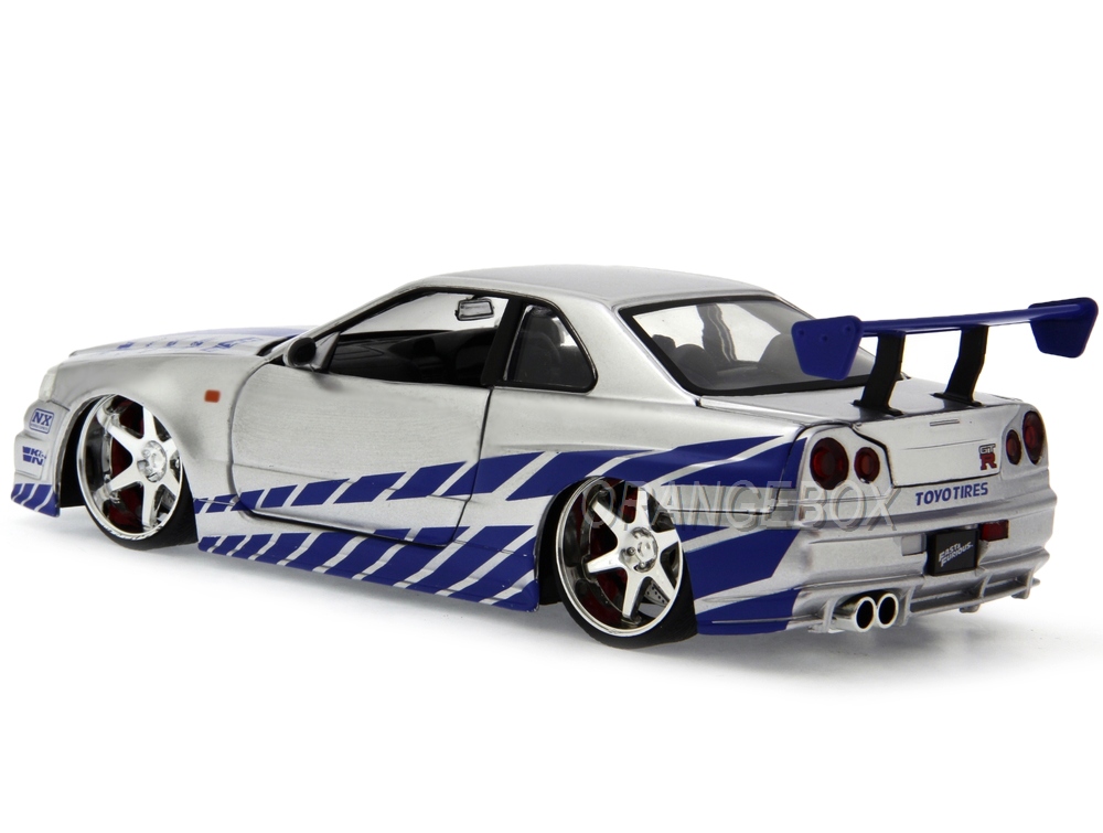 Brian s Nissan GTR Skyline R34 Velozes e Furiosos Jada Toys 1:24
