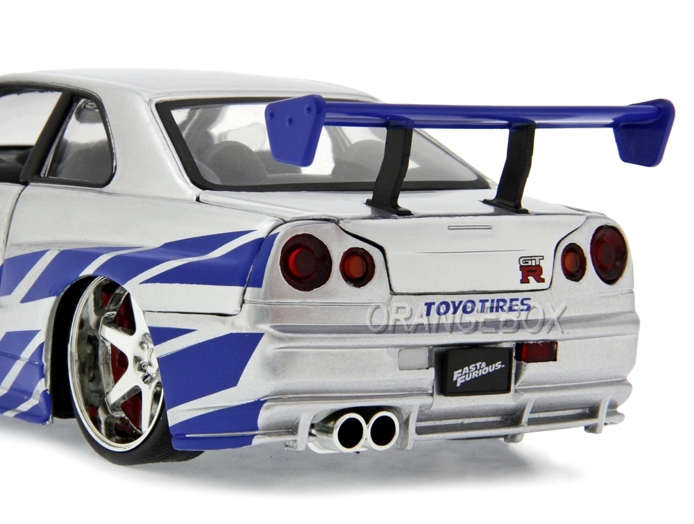 Brian s Nissan GTR Skyline R34 Velozes e Furiosos Jada Toys 1:24