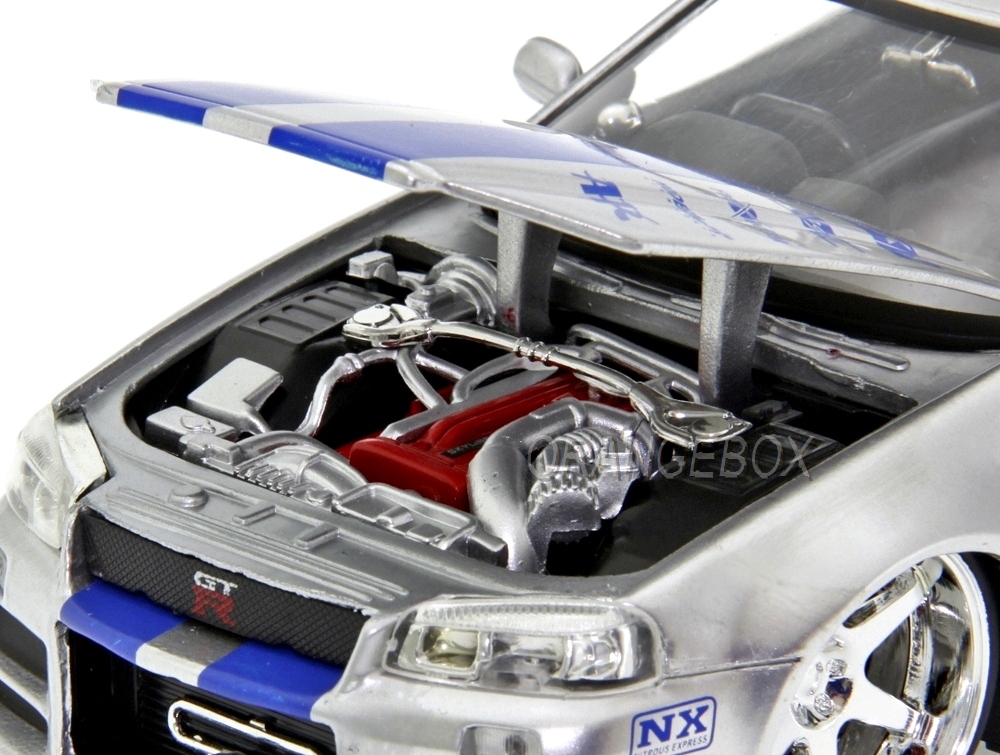 Brian s Nissan GTR Skyline R34 Velozes e Furiosos Jada Toys 1:24