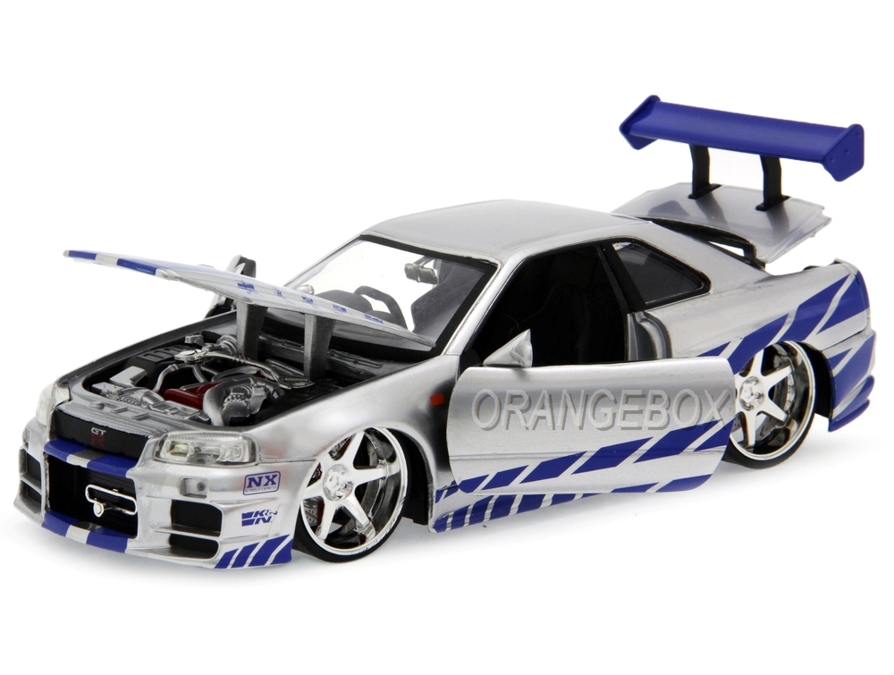 Brian s Nissan GTR Skyline R34 Velozes e Furiosos Jada Toys 1:24