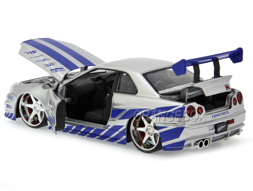 Brian s Nissan GTR Skyline R34 Velozes e Furiosos Jada Toys 1:24