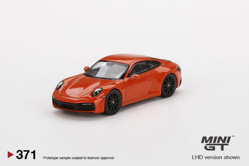 Porsche 911 (992) Carrera 4S 1:64 Mini GT Laranja - 20 anos! Loja