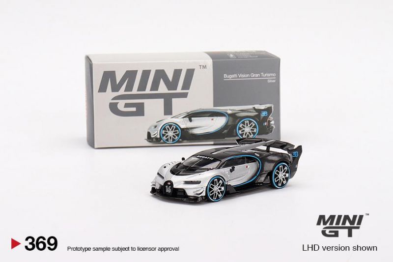Bugatti Vision Gran Turismo 1:64 Mini GT Prata - 19 anos