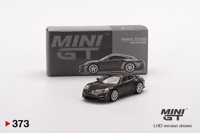 Porsche 911 (992) GT3 Touring 1:64 Mini GT Cinza - 20 anos! Loja