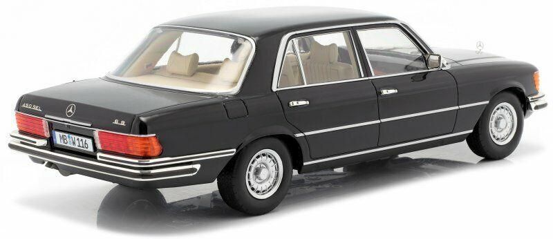 1/18 iScale メルセデス・ベンツ Sクラス W116 Mercedes Benz S-Klasse 450 SEL 6.9 (W116) 1975 1:18 iScale Preto