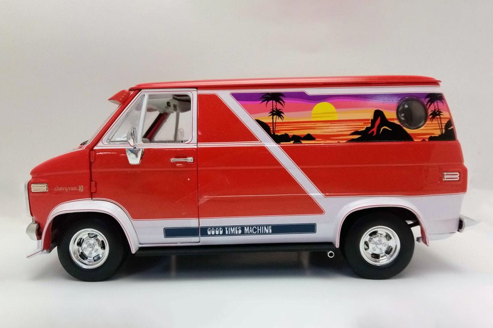 Chevrolet G-Series Van 1976 Good Times Machine 1:18 Acme - 20 anos