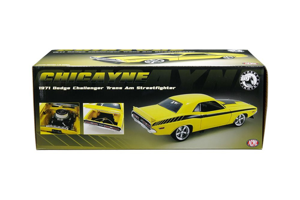 Dodge Challenger Trans AM Street Fighter 1971 CHICAYNE 1:18 Acme