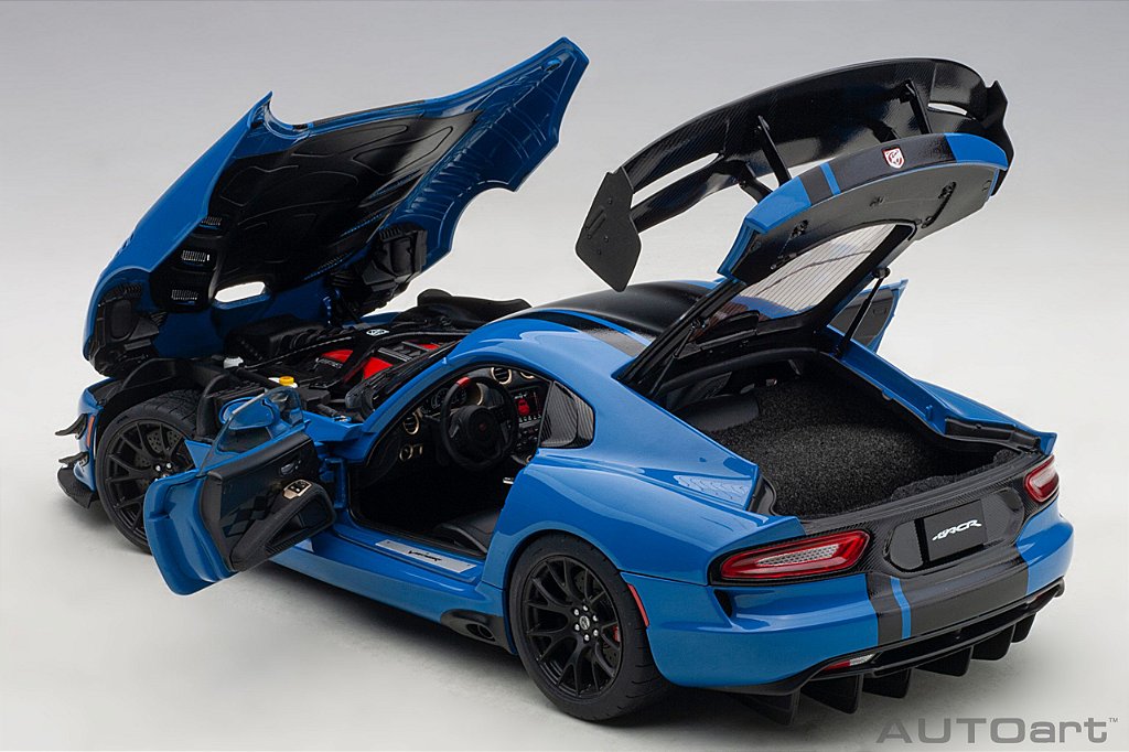 Dodge Viper 1:28 Edition ACR 2017 1:18 Autoart Azul - 20 anos