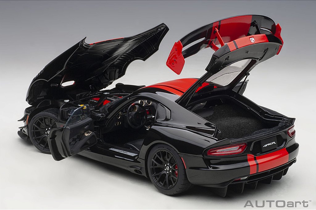 Dodge Viper 1:28 Edition ACR 2017 1:18 Autoart Preto - 20 anos