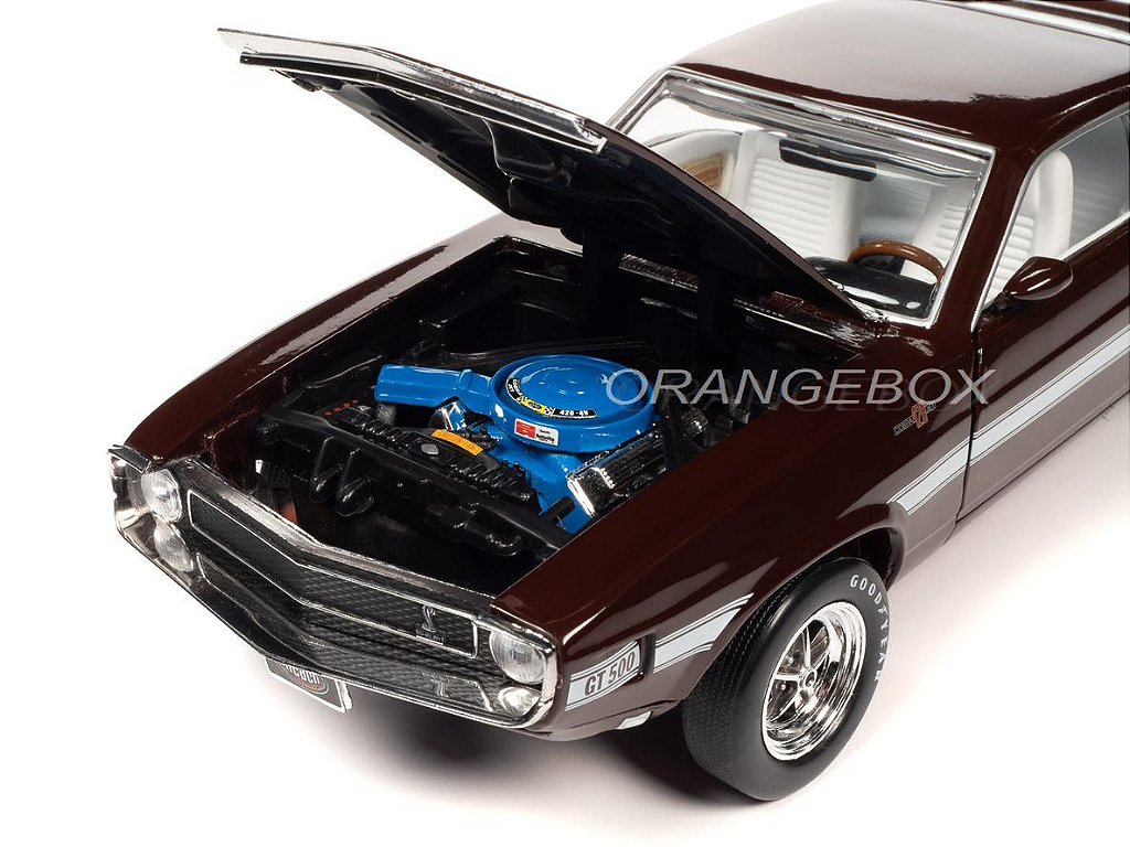 Shelby GT-500 1969 1:18 Autoworld Marrom - 20 anos! Loja on-line