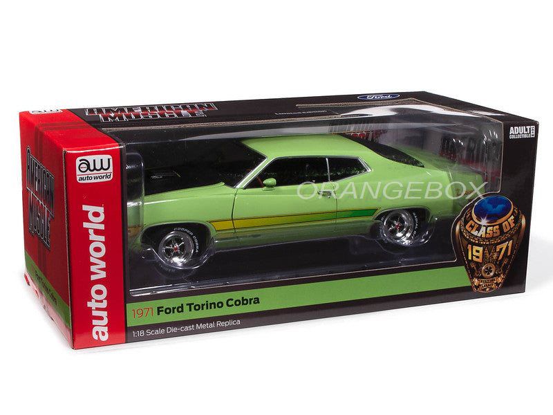 Ford Torino Cobra 1971 1:18 Autoworld Verde - 20 anos! Loja on