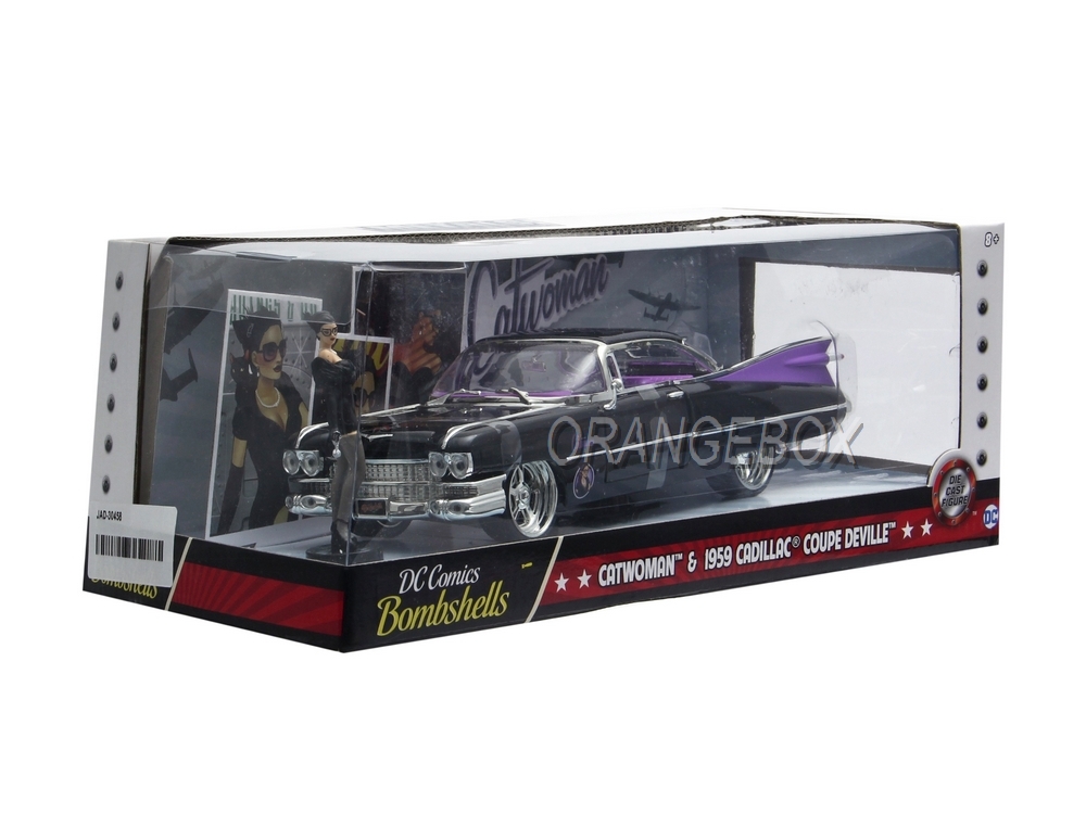 Cadillac Coupe DeVille 1959 + Catwoman DC Comics Bombshells Jada