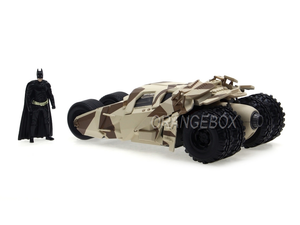 Batmóvel Tumbler Camuflado + Figura Batman (em metal) - The Dark