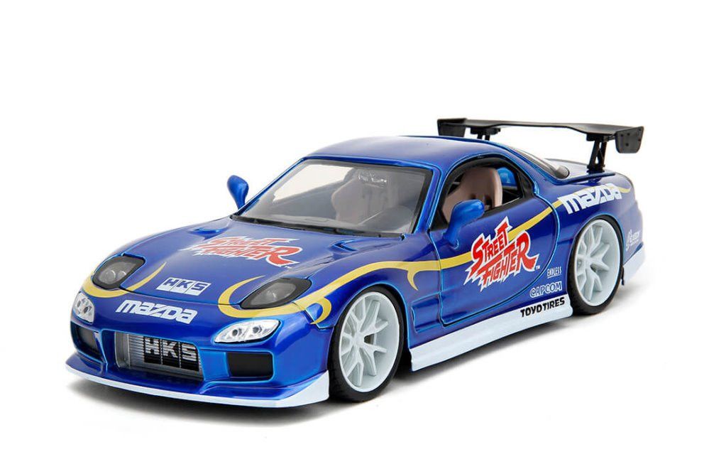 Mazda RX-7 1993 Street Fighter + Figura Chun-Li Jada Toys 1:24