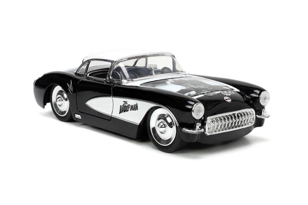 Chevrolet Corvette 1957 Universal Monsters + Figura Wolfman Jada