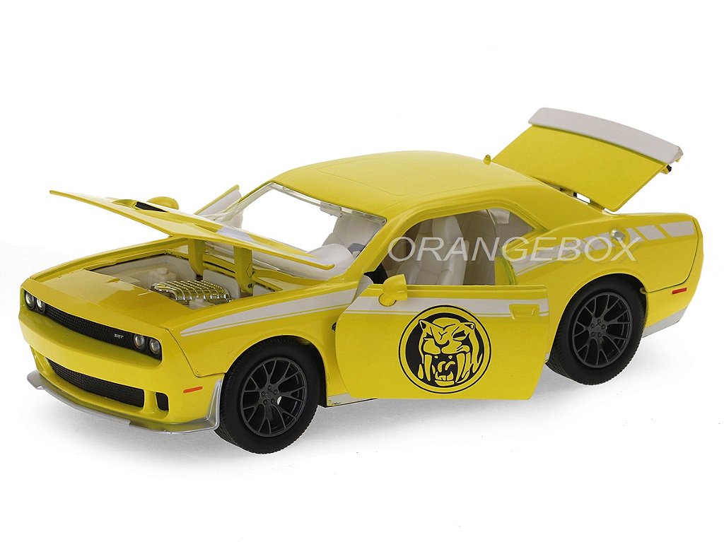 Jada Power Rangers Dodge Challenger Die-Cast Car With Yellow Ranger Figure – Cool Collectible For Fans & Kids - View #9