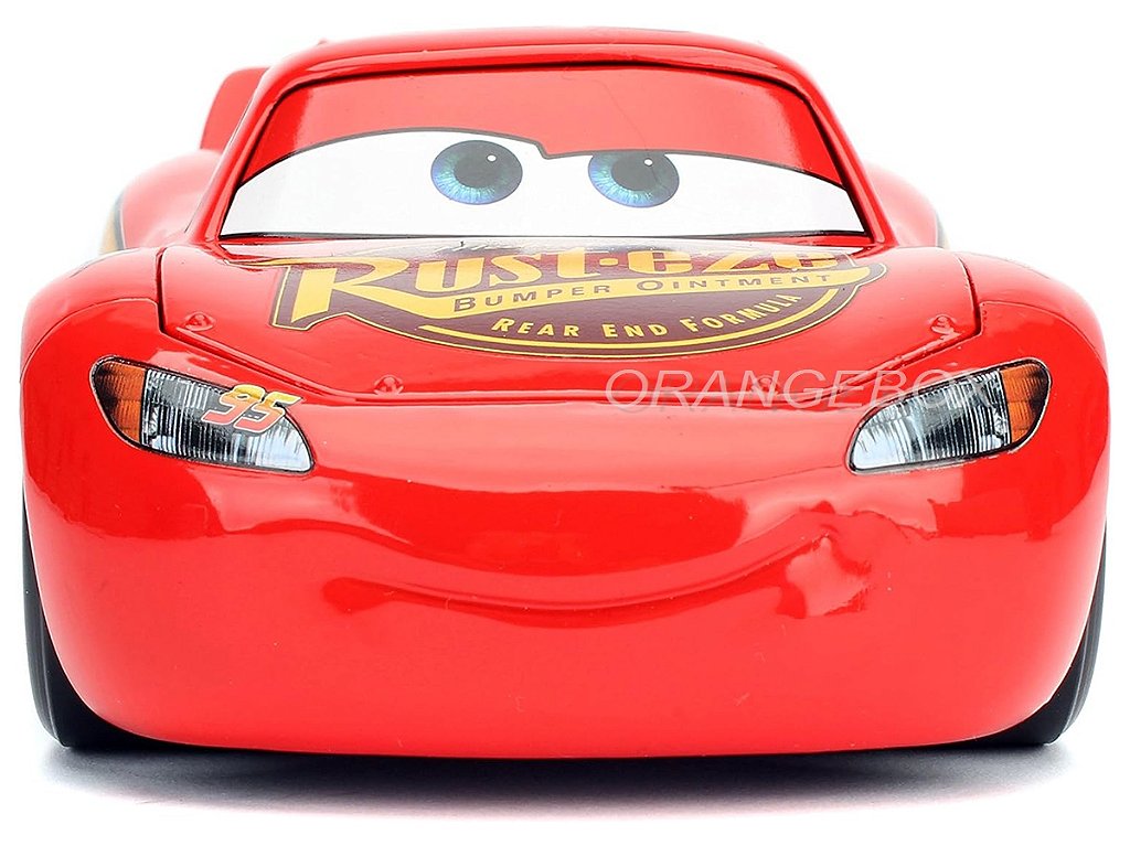 Relâmpago Lightning McQueen Disney Cars 1:24 Jada Toys + Estante
