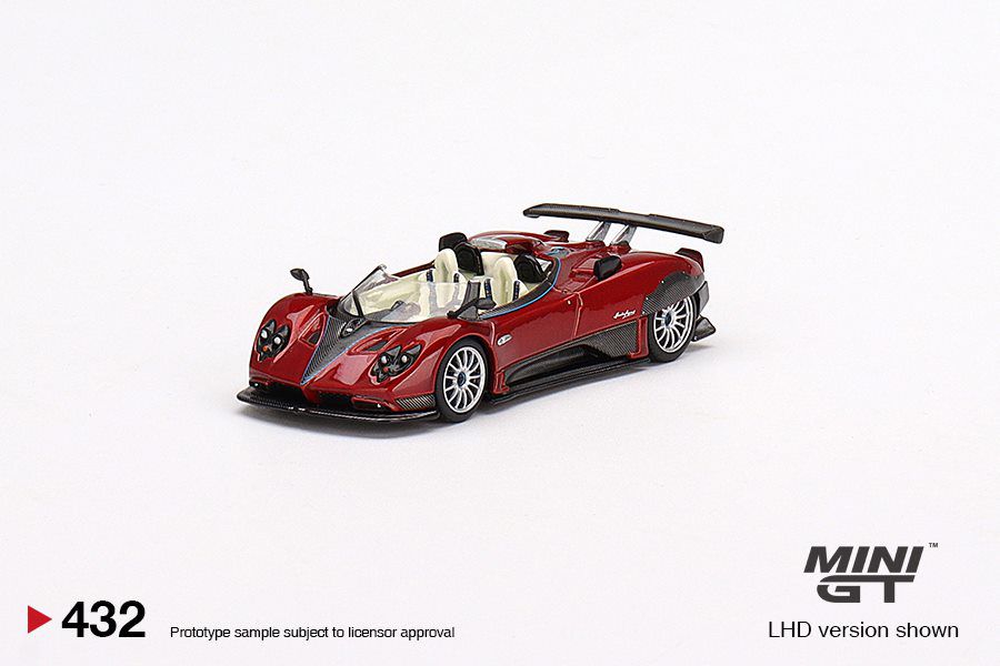 Pagani Zonda HP Barchetta Rosso Dubai 1:64 Mini GT - 20 anos! Loja