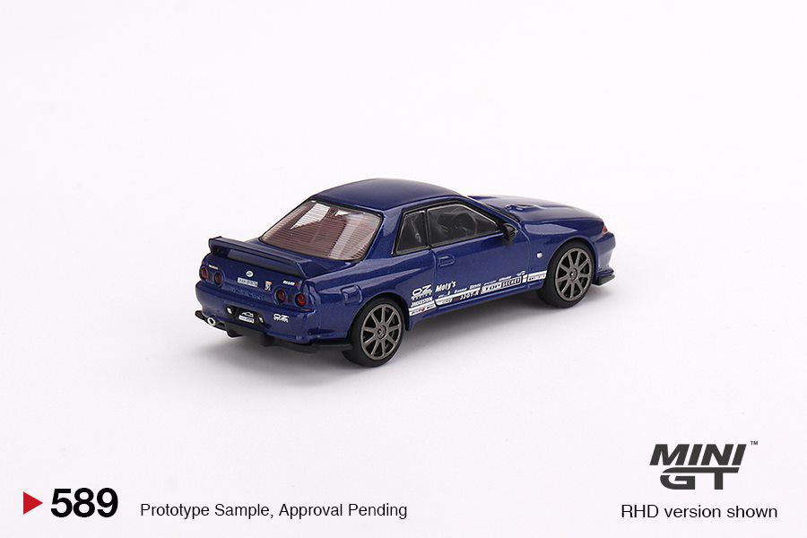 Nissan Skyline GT-R Top Secret VR32 1:64 Mini GT Azul - 19