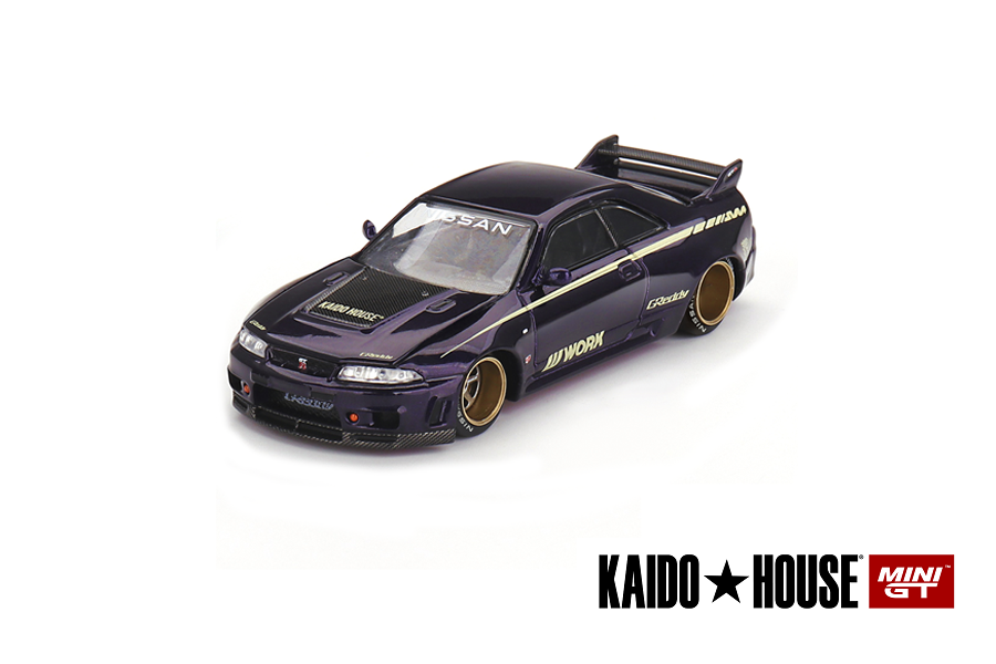 Nissan Skyline GT-R (R33) Kaido Works V1 1:64 Mini GT - 19 anos