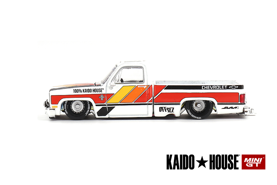 Chevrolet Silverado KAIDO WORKS V1 1:64 Mini GT Branco - 20 anos