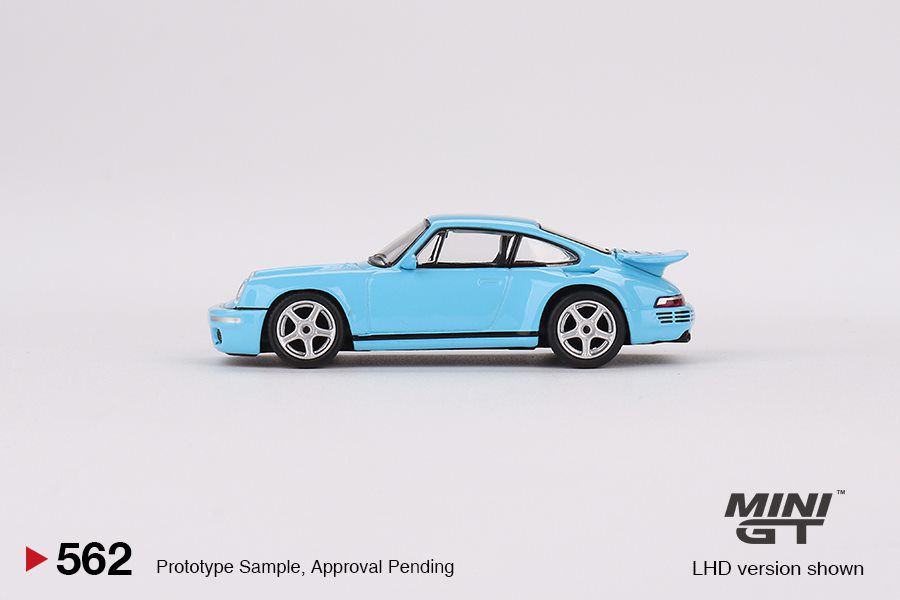 Hi MINI GT RUF CTR Anniversary 他3品 Porsche RUF CTR Anniversary Bayrisch Himmelblau 1:64 Mini GT Azul