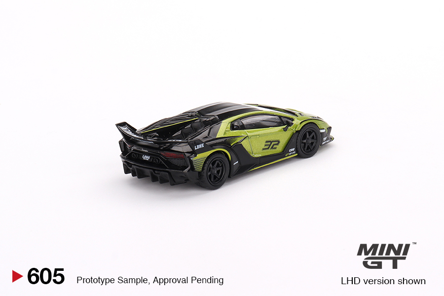 MINI GT Lamborghini Aventador Black① Mini GT 1:64 #803 Lamborghini Aventador SJV 63 Roadster