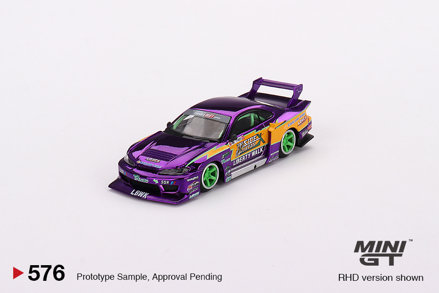 ミニカー Hot Wheels and MINIGT Nissan Silvia S15 Nissan S15 Silvia LB-Super Silhouette Fórmula Drift Japan