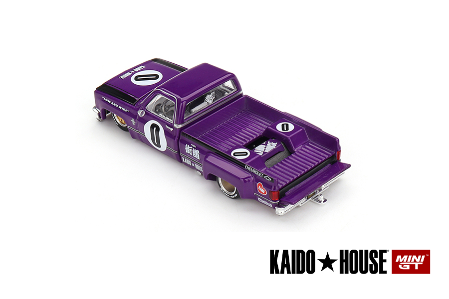 Chevrolet Silverado KAIDO WORKS V1 Dually 1:64 Mini GT Roxo - 20