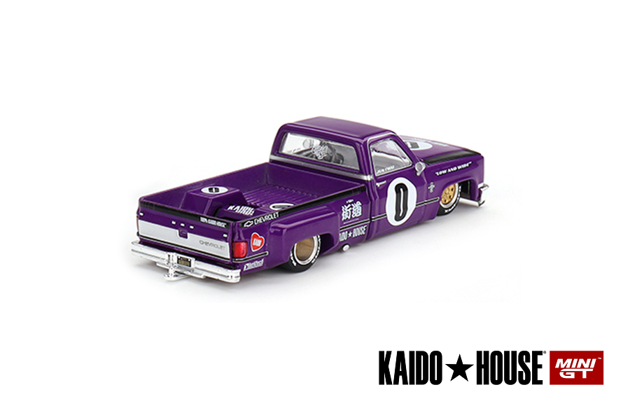 Chevrolet Silverado KAIDO WORKS V1 Dually 1:64 Mini GT Roxo - 20