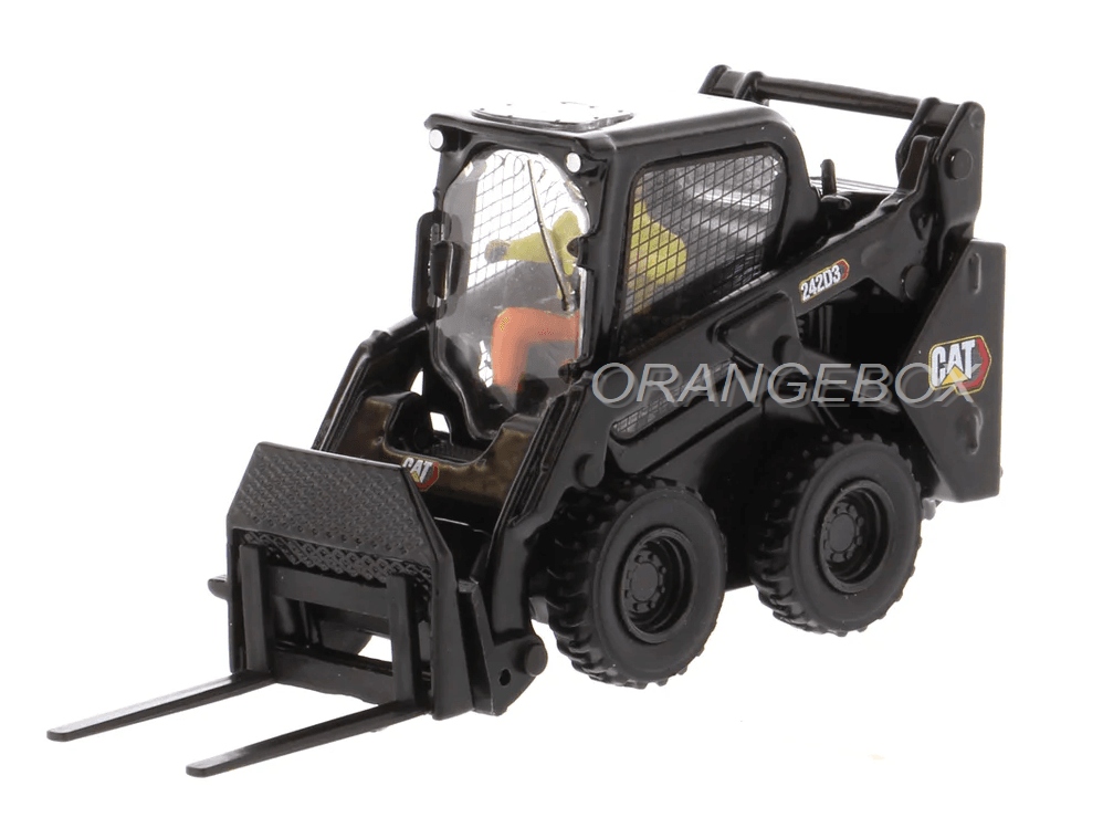 Minicarregadeira Caterpillar 242D3 1:50 Diecast Masters Preto - 20