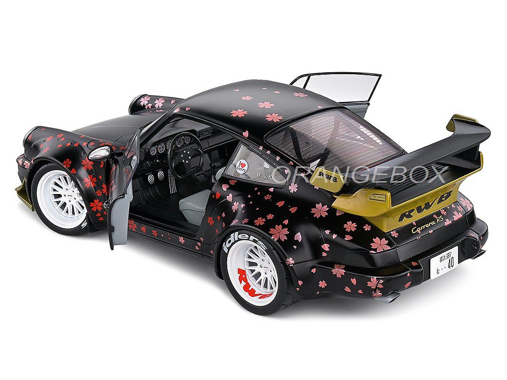 Porsche 911 RWB AOKI 2021 1:18 Solido Preto - 20 anos! Loja on