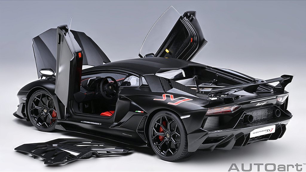 Lamborghini Aventador SVJ 1:18 Autoart Preto - 19 anos! Loja on